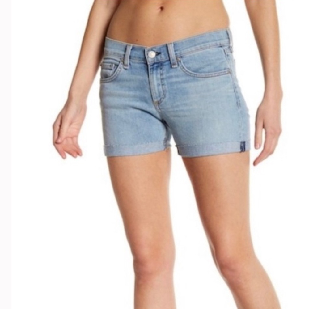 Rag & Bone Jean Cuffed Boyfriend Shorts Color Wiley